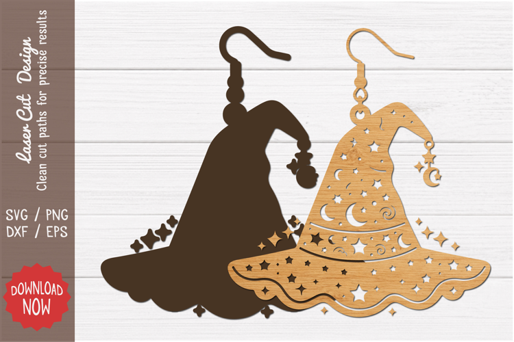 Witch Hat Earrings SVG