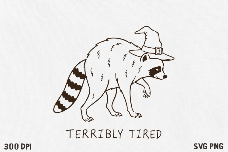 Funny Raccoon SVG PNG, Viral raccoon meme.