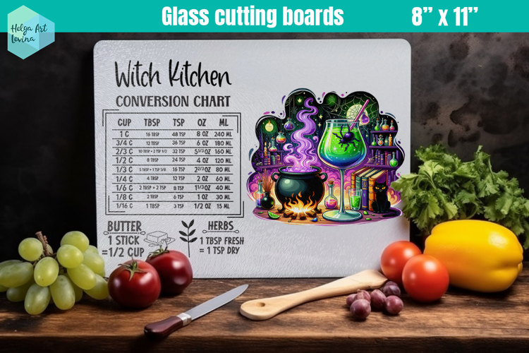 Halloween Glass Cutting Boards Kitchen