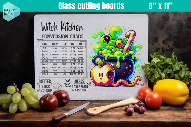 Halloween Glass Cutting Boards Kitchen