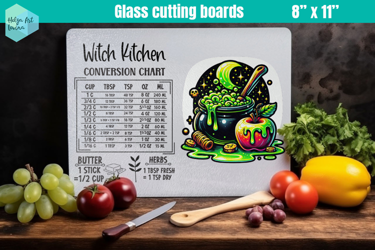 Halloween Glass Cutting Boards Kitchen