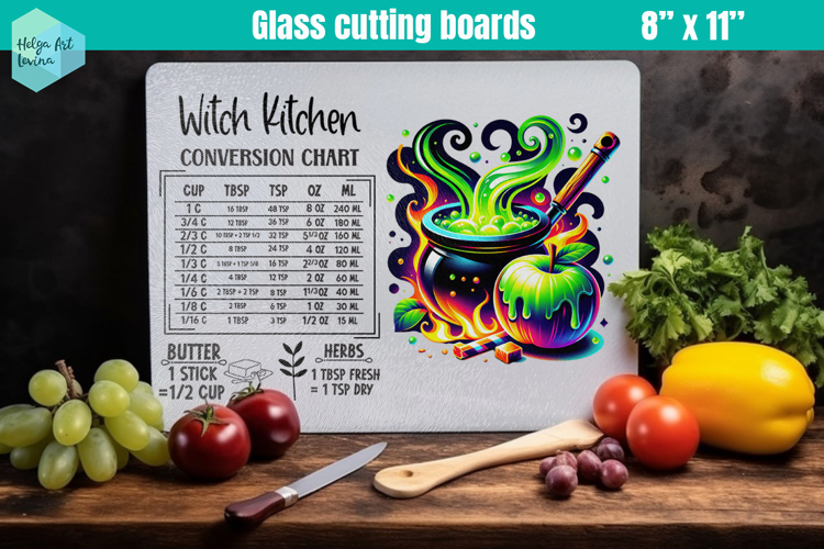 Halloween Glass Cutting Boards Kitchen