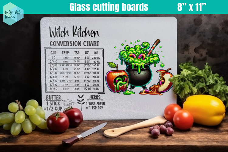 Halloween Glass Cutting Boards Kitchen