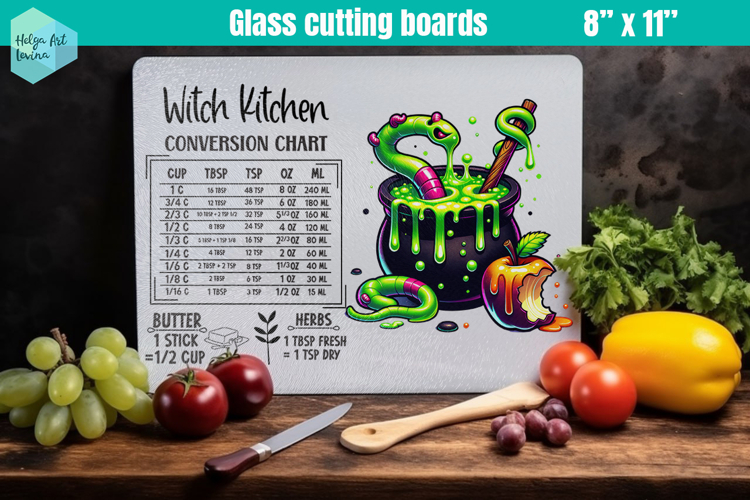 Halloween Glass Cutting Boards Kitchen