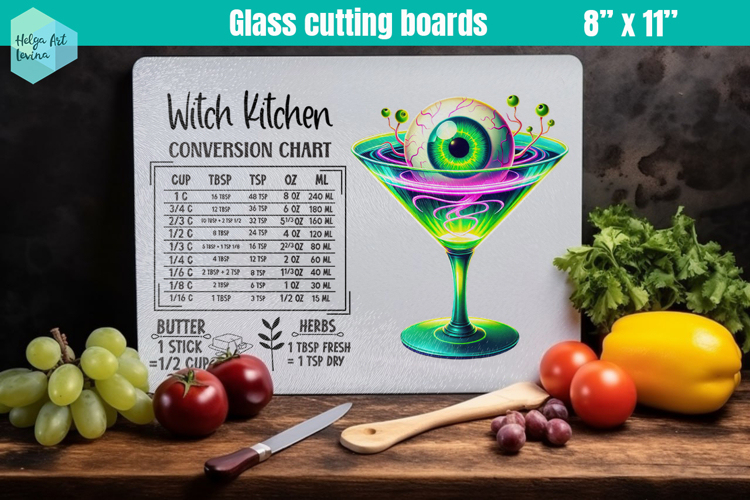 Halloween Glass Cutting Boards Kitchen