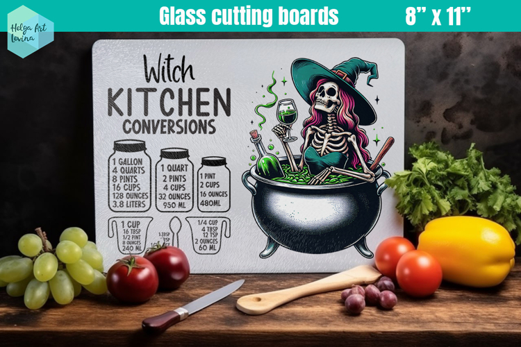 Halloween Glass Cutting Boards Kitchen