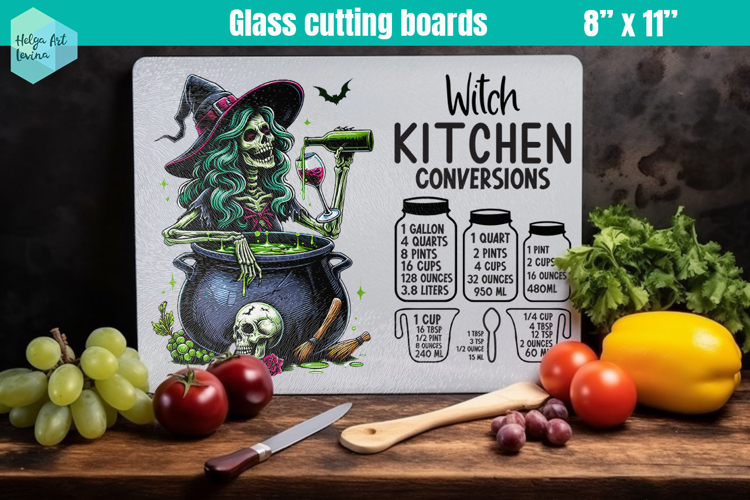 Halloween Glass Cutting Boards Kitchen
