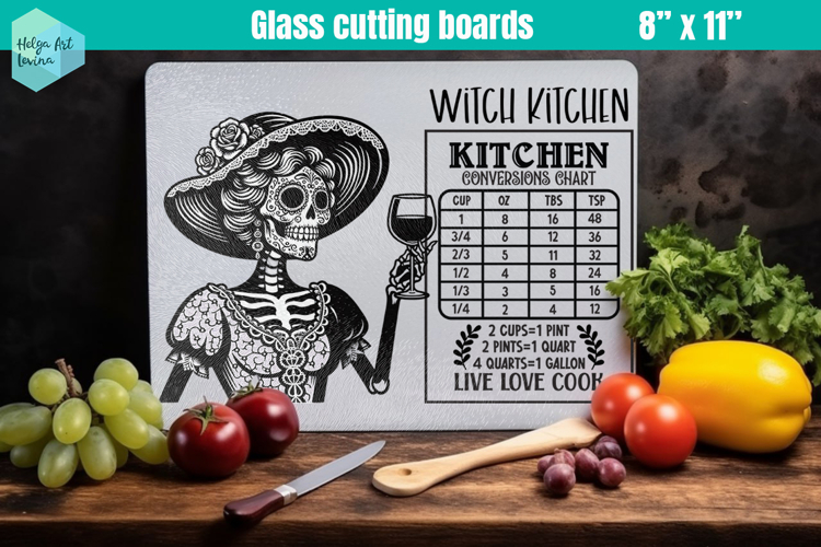 Halloween Glass Cutting Boards Kitchen