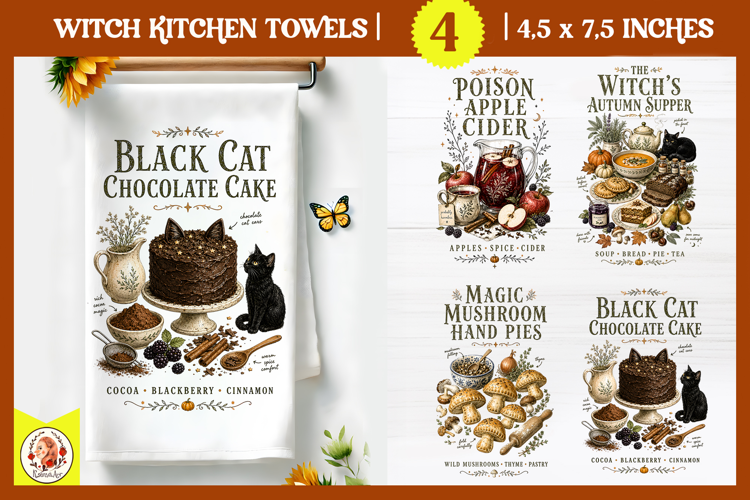 Witch Recipes Vintage Kitchen. Vintage Retro Biking