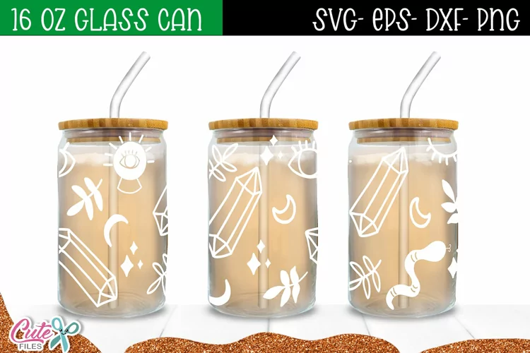 Witch magic Can glass wrap 16 oz SVG