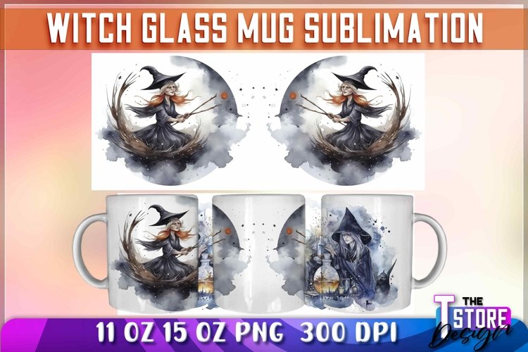 Witch Mug Sublimation | 11oz 15oz Mug | Witch PNG | 300 DPI