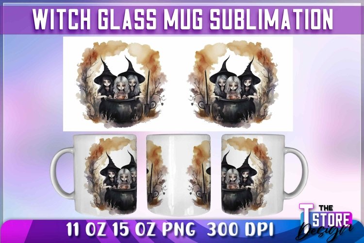 Witch Mug Sublimation | 11oz 15oz Mug | Witch PNG | 300 DPI