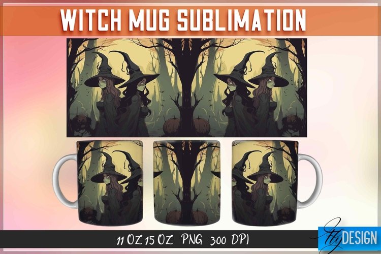 Witch Mug Sublimation | 11Oz 15Oz Halloween Witch Mug Design