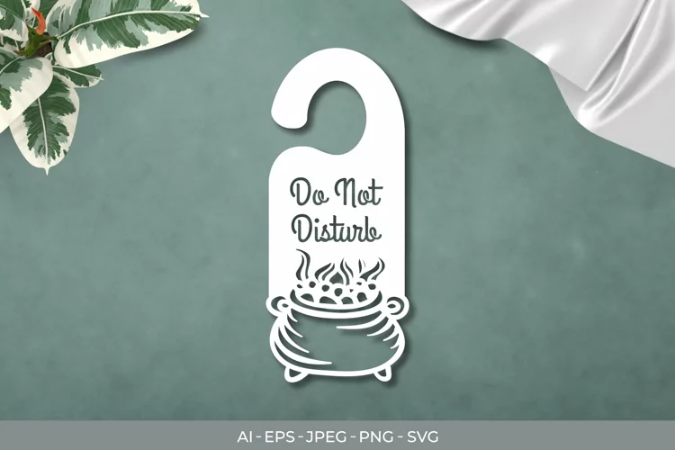 Witch Door Tag - Do Not Disturb SVG File