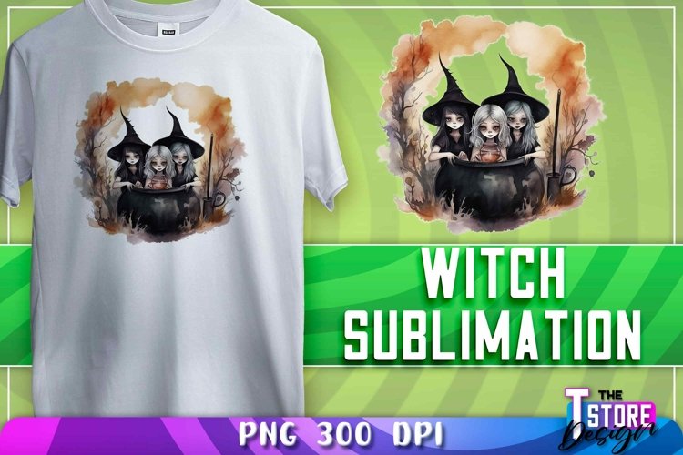 Witch Sublimation | T-Shirt Design | PNG File | 300 DPI