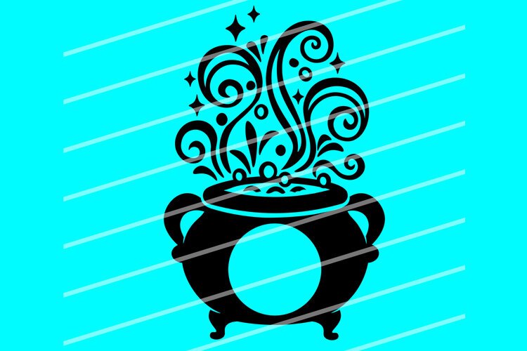 Magic Witch's Brew SVG Spooky Cauldron Clipart Halloween svg example image 1