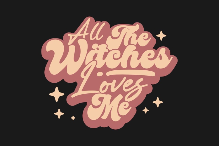 Witches Retro Vintage Halloween T-shirt Design