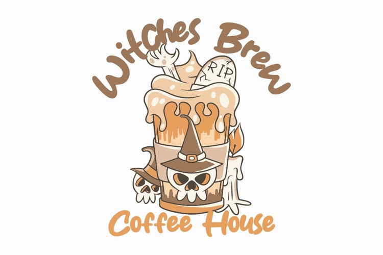 Witches Brew Coffee House Halloween T-shirt