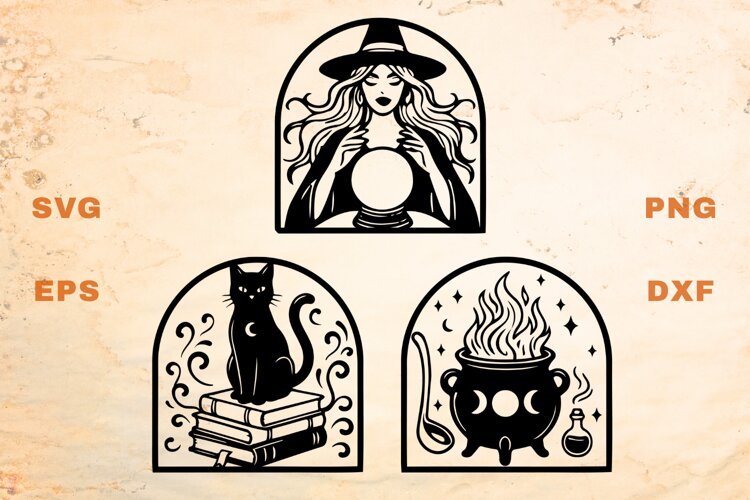 Witchy Halloween Scenes example image 1
