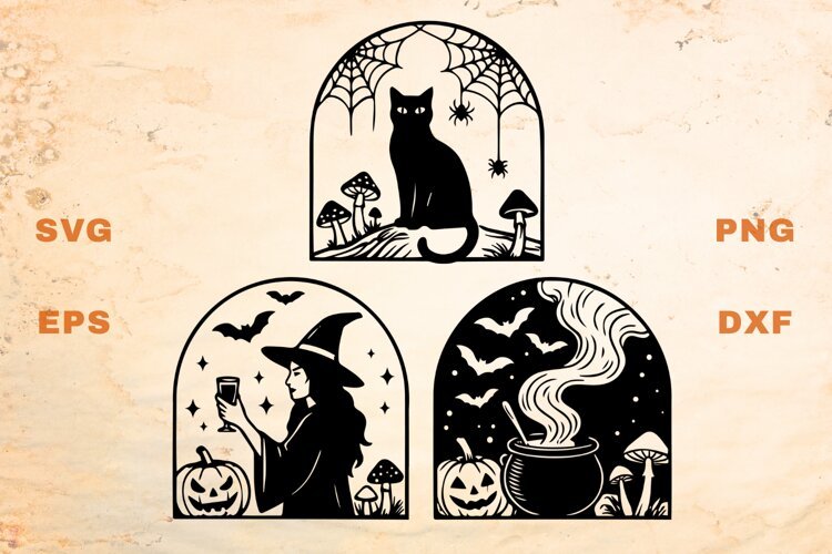 Halloween SVG Scenes example image 1