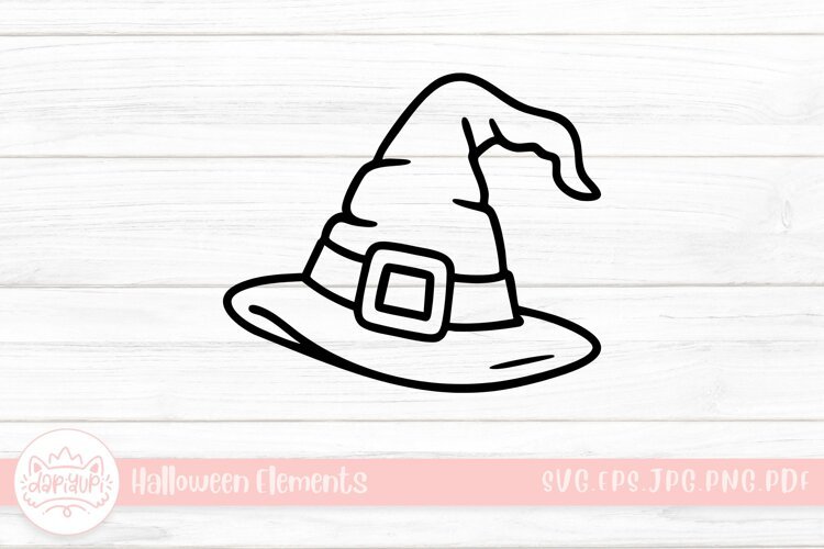 witches hat doodle halloween element example image 1