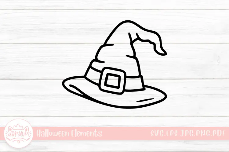 witches hat doodle halloween element