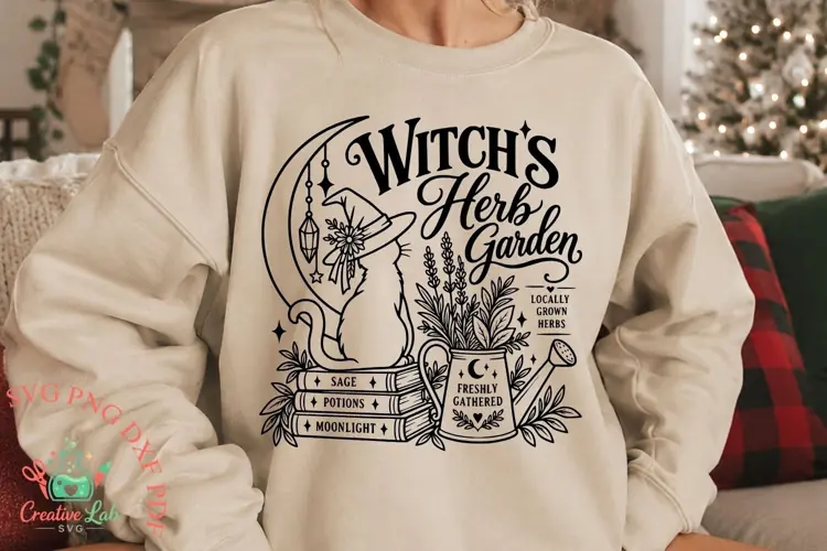 Witch's Herb Garden SVG PNG, Funny Halloween Witch Shirt SVG