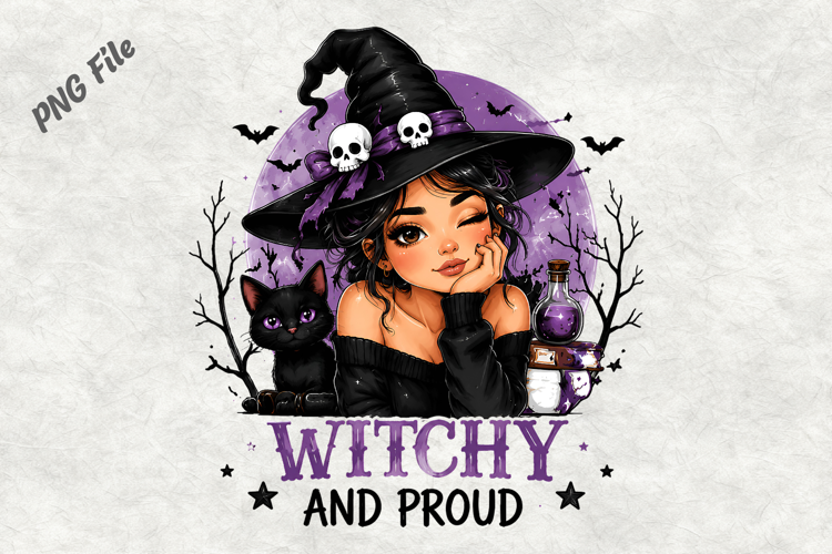 Witchy And Proud Halloween PNG