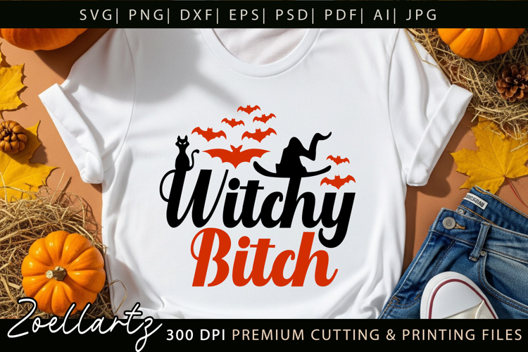 Witchy Halloween SVG for Cricut Spooky T-shirt Mug Design