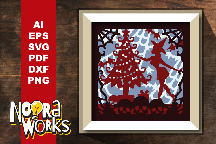 Witchy Bone Xmas Tree 3D Cut Files