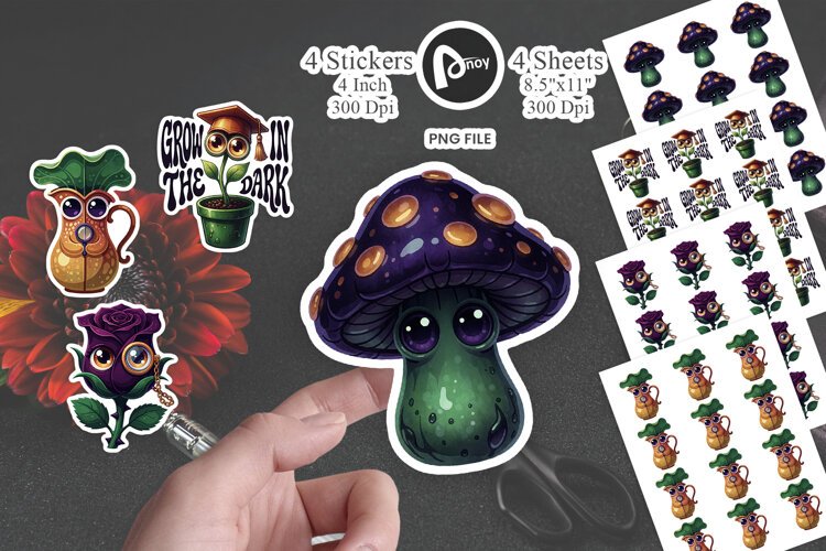 Witchy Botanist Plant Sticker example image 1