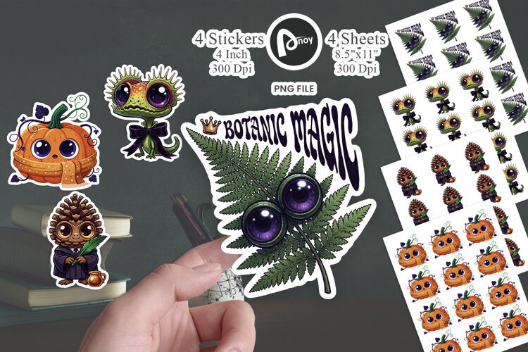 Witchy Botanist Plant Sticker example image 1