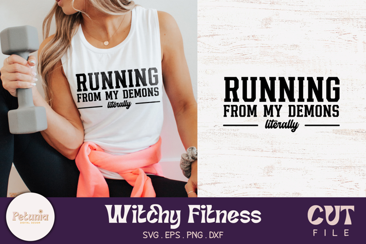 Running From My Demons SVG | Witchy Fitness SVG