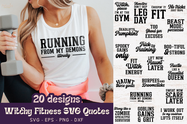 Witchy Fitness SVG Quotes | Workout SVG Bundle
