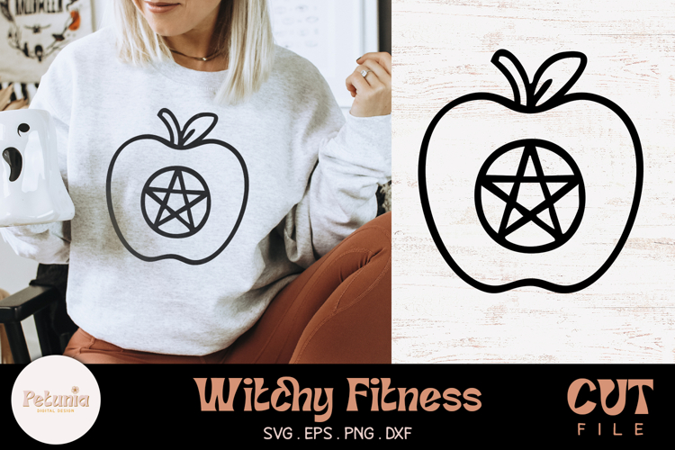 Apple SVG Cut File | Witchy Fitness SVG