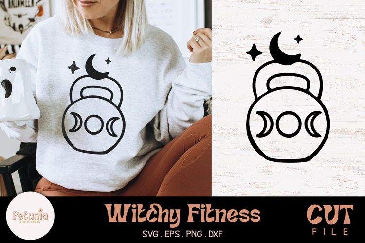 Kettlebell SVG Cut File | Witchy Fitness SVG
