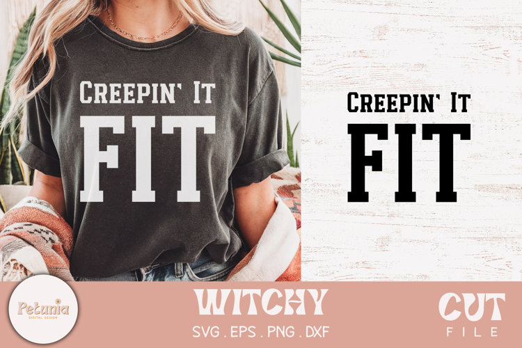 Creepin it Fit SVG | Witchy Fitness SVG