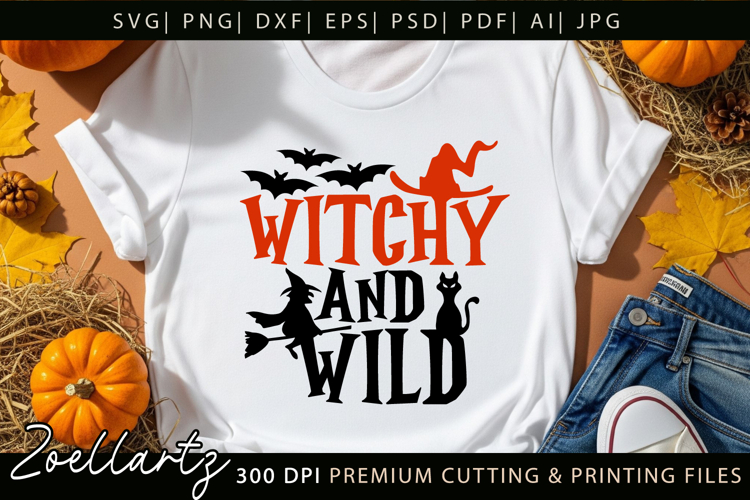 Witchy Halloween SVG for Cricut Spooky T-shirt Mug Design
