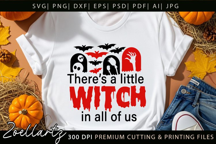 Witchy Halloween SVG for Cricut Spooky T-shirt Mug Design