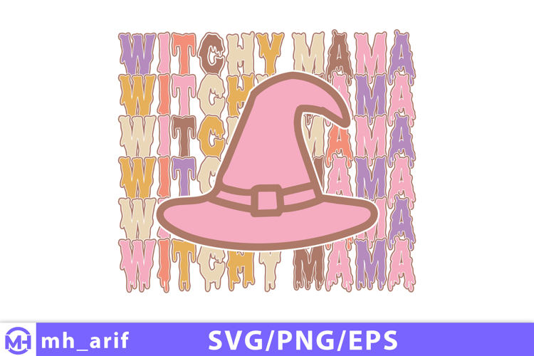 Witchy Mama Halloween SVG PNG T-shirt Design