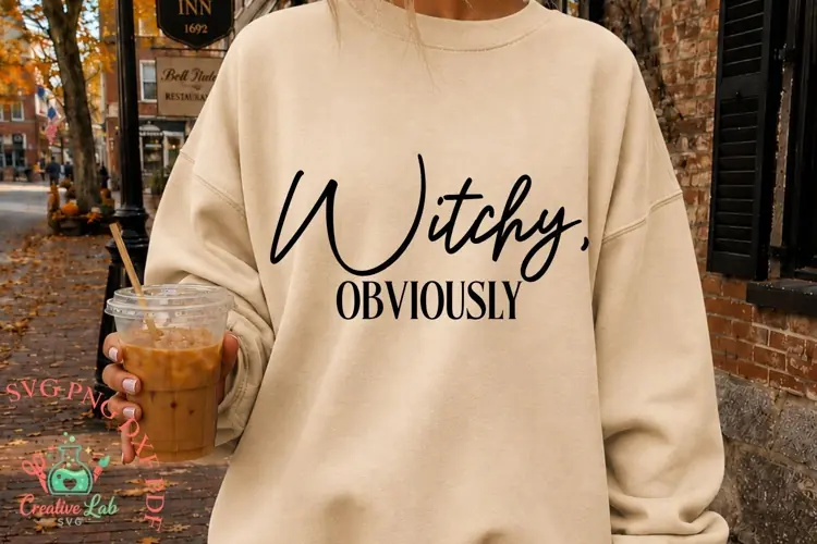 Witchy Obviously SVG, PNG, Funny Halloween Witch Shirt