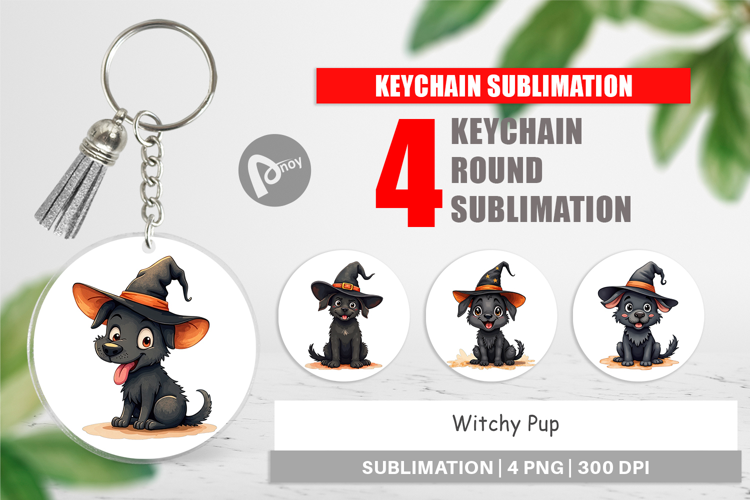 Keychain Witchy Pup