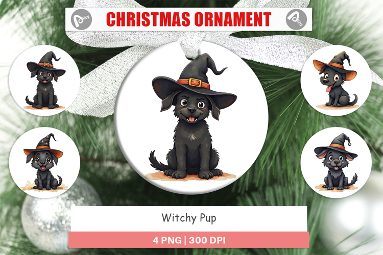 Ornament Witchy Pup