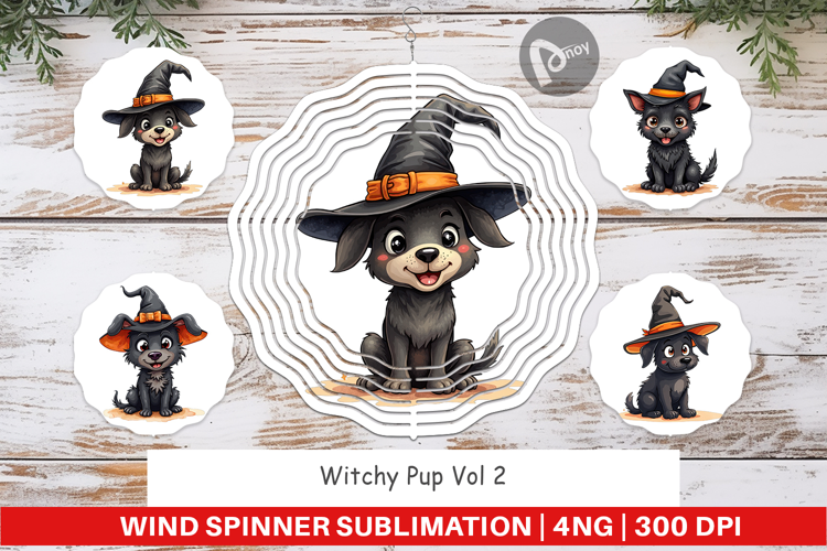 Wind Spinner Witchy Pup