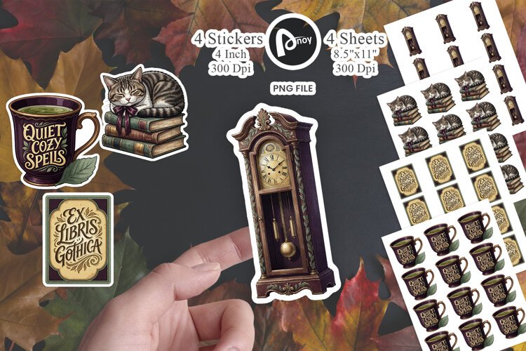 Witchy Victorian Gothic Sticker example image 1