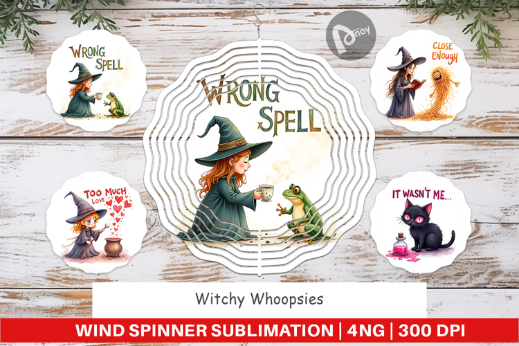 Witchy Whoopsies Wind Spinner