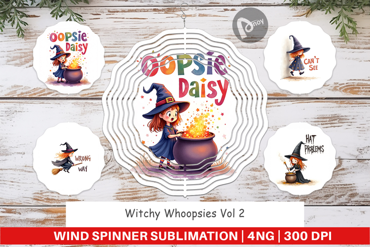 Witchy Whoopsies Wind Spinner