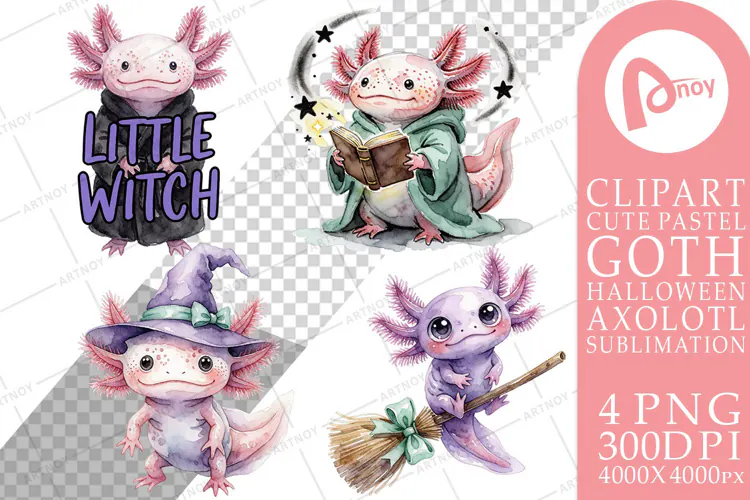 Witchy Wizard Axolotls Sublimation