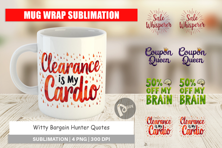 Witty Bargain Hunter Mug Wrap