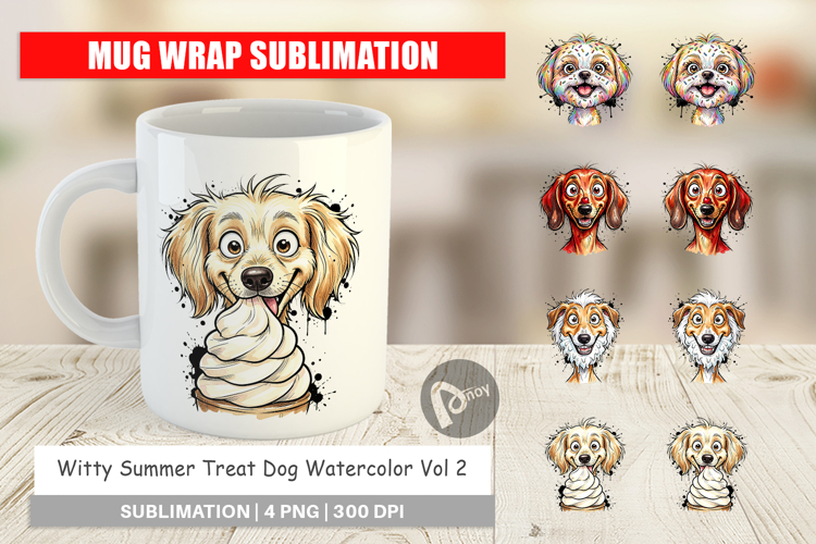 Summer Treat Dog Mug Wrap